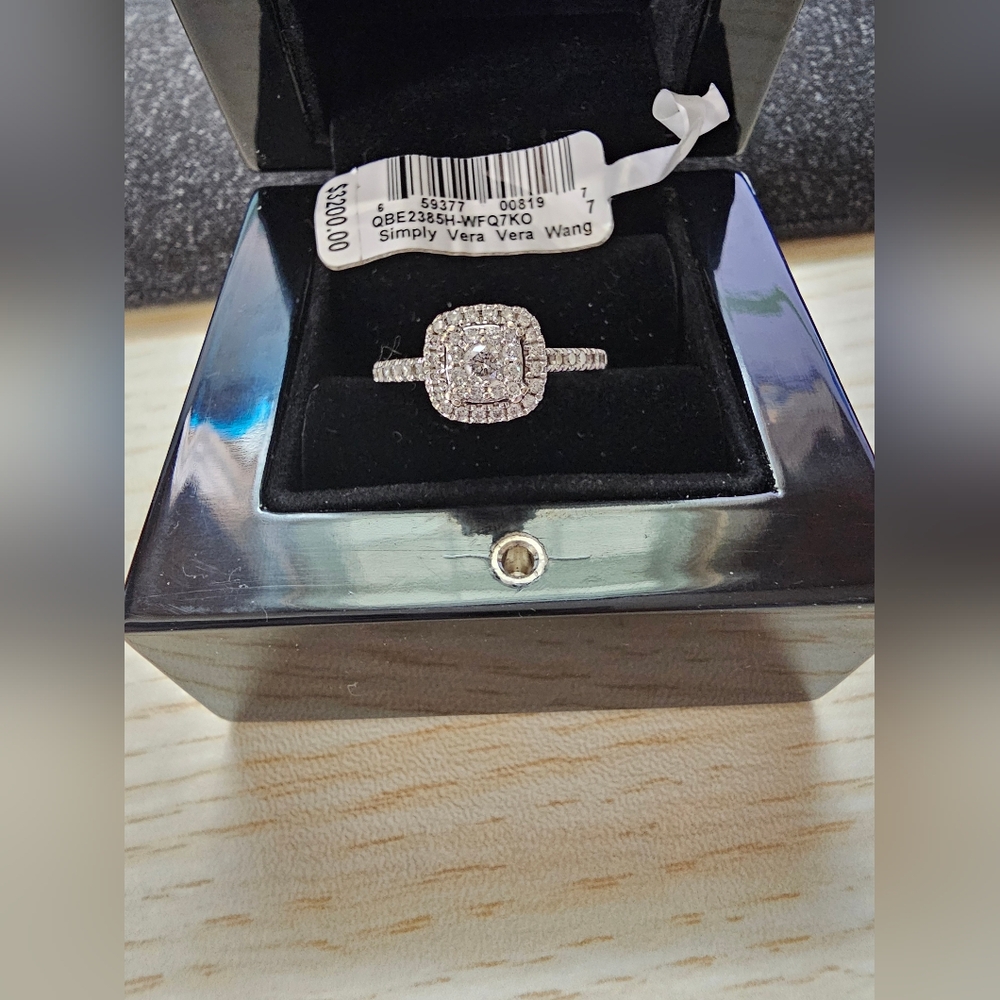 Simply Vera Vera Wang Diamond Engagement Ring 14k WG 1/2CT Size 7